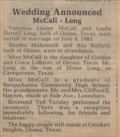 Long-McCall (Wedding)